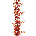 Artificial Maple Leaf Garland with Berries, 6 Feet, Fall and Autumn Decorations