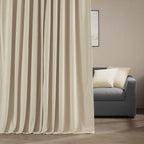 Hpd Half Price Drapes Signature Velvet Thermal Blackout Curtains For Living Room 120 Inch Long (1 Panel) Rod Pocket Insulated Blackout Curtains For Bedroom Window Curtains, 100W X 120L, Neutral Ground