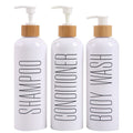 HOMCDALY Shampoo and Conditioner Dispenser, 16oz 3-Pack Refillable Shampoo and Conditioner Bottles, Empty Shampoo Bottles Refill
