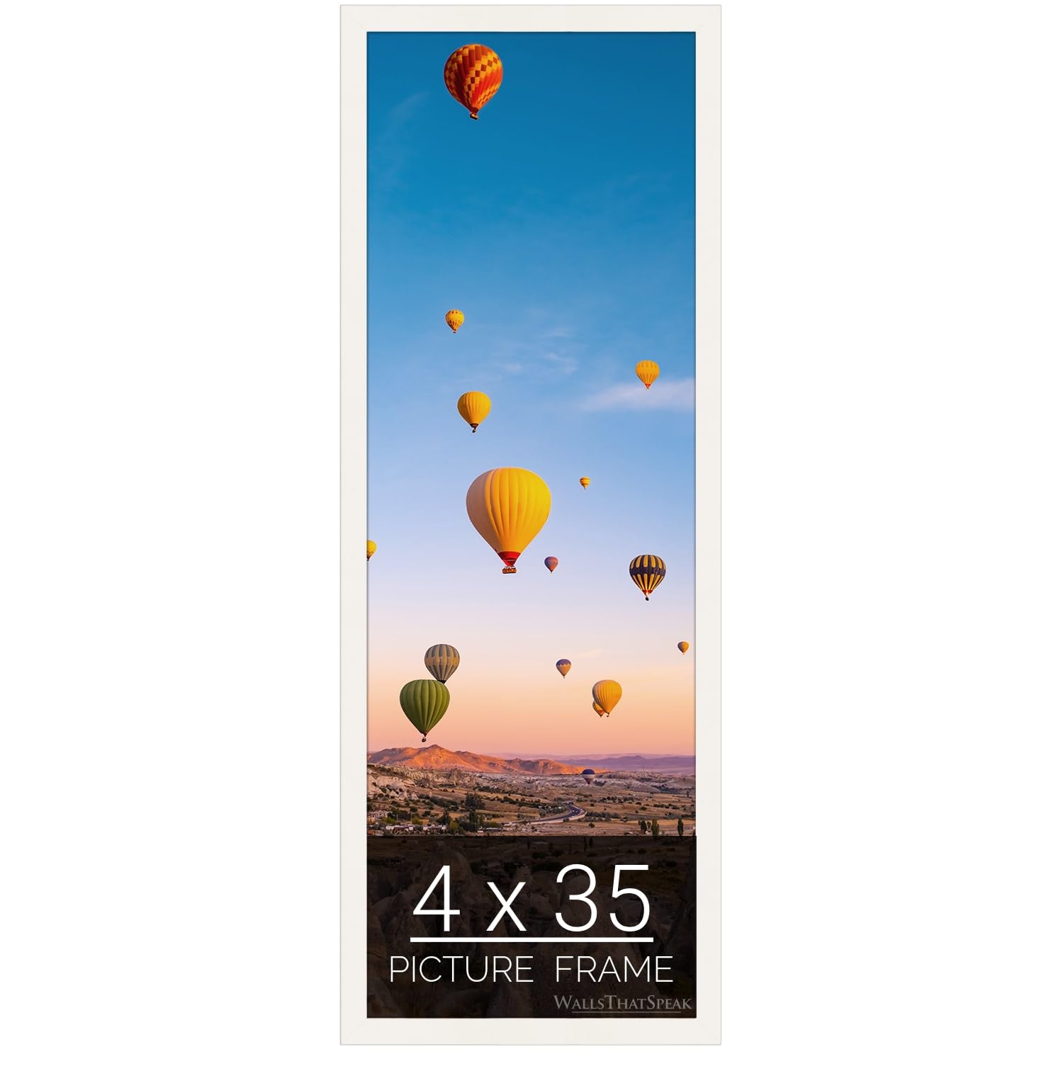 wallsthatspeak 4x35 white Picture Frame for Puzzles Posters Photos or Artwork