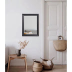 Aazzkang Wall Mirror Black Rectangle Mirrors For Wall With Wood Framed Decorative Hanging Mirror For Bedroom Bathroom Living Roo