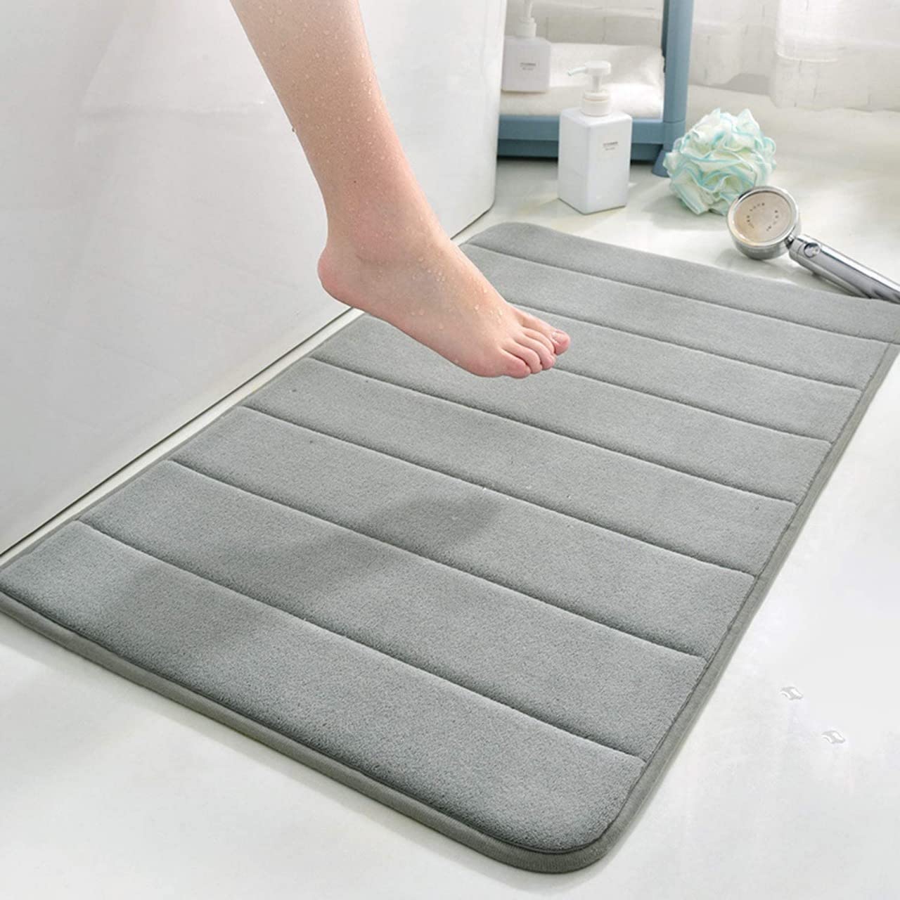 Gnanex Memory Foam Bath Mat  Soft and Comfortable Bathroom Rugs Non Slip Water Absorbent Carpet Bath Rug Runner for Kitchen Bat