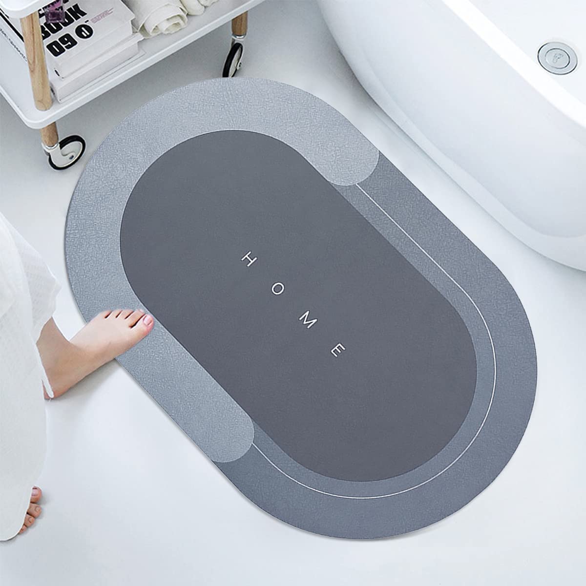 AIMERS Quick Drying Water Absorbent Mats for Bathroom Anti Slip Big Size Bathroom Floor Mat Washable Anti Skid Door Mats for Hom