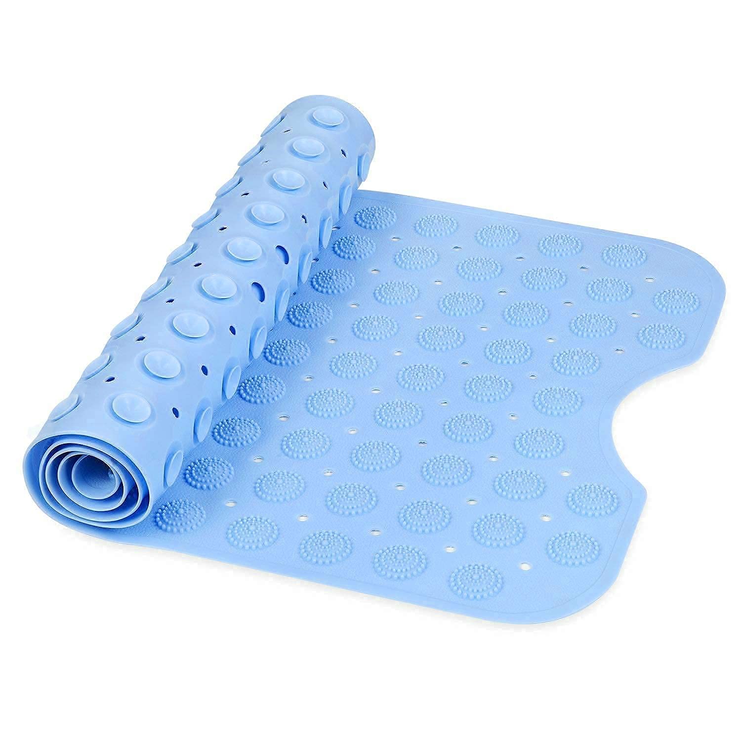 GODFLY AntiSlip Rubber Bath Mat with Suction Cup // AntiSkid Bath Carpet, Bathroom Floor Mat, Shower Rug (1Pcs) (Multicolor)