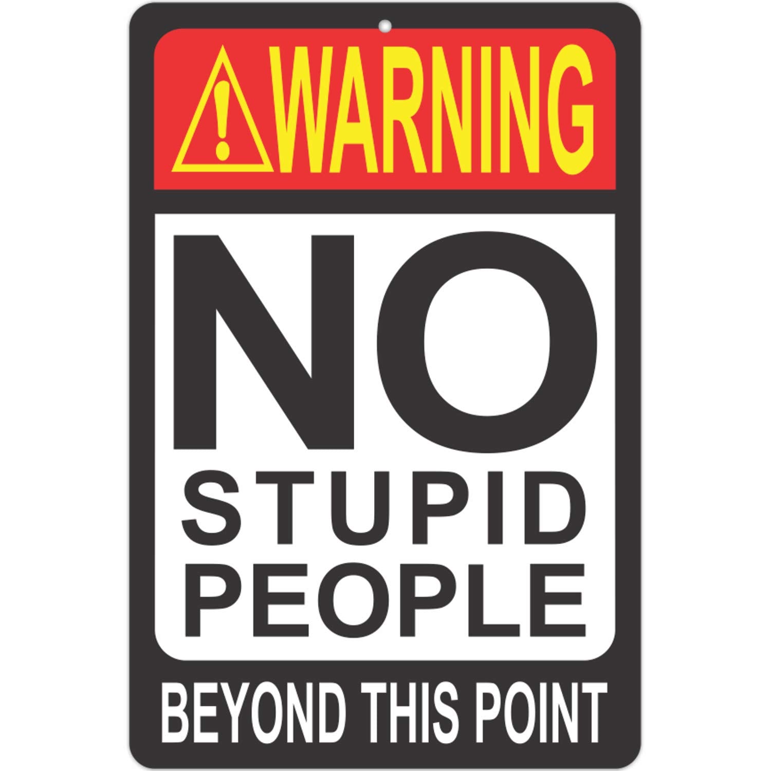 ATX CUSTOM SIGNS - Sarcastic Funny Sign for Bar No Stupid People Beyond this Point