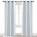 Nicetown Cloud Grey Window Curtain And Drape Easy Care Solid Thermal Insulated Grommet Room Darkening Drapery For Kid'S Room (1 Panel, 42 By 84)