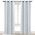 Nicetown Cloud Grey Window Curtain And Drape Easy Care Solid Thermal Insulated Grommet Room Darkening Drapery For Kid'S Room (1 Panel, 42 By 84)