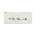 The Cotton & Canvas Co. Personalized Modern Name Small Cosmetic Case And Travel Pouch For Office And On The Go