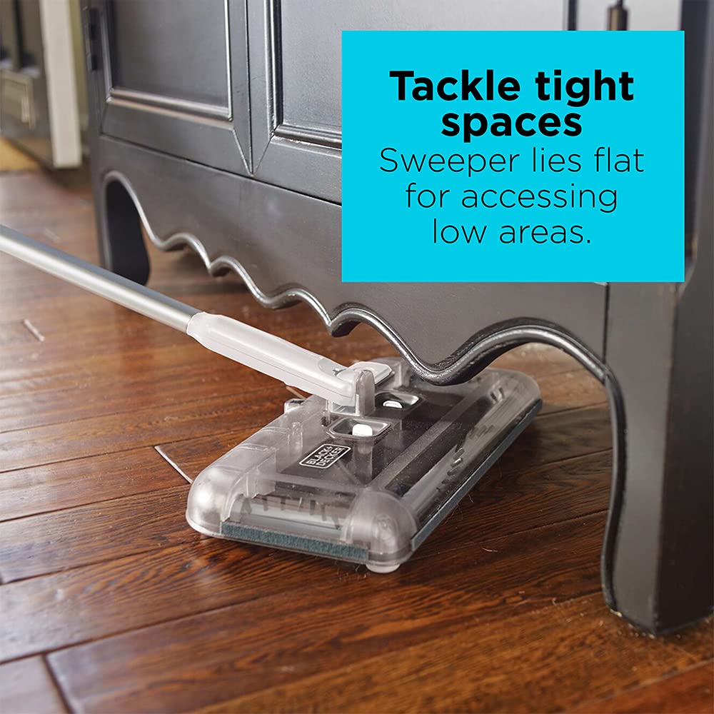 BLACK+DECKER HFS115J10 Cordless Carpet Sweeper, 50 Minute Lithium Battery, Multi-Surface, Easy One Hand Cleaning