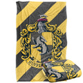 Harry Potter Stripe Hufflepuff Crest Silky Touch Super Soft Throw Blanket 36' X 58'