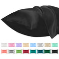 Lirex Satin Pillowcase 2-Pack, King Size Satin Pillowcase Soft Solid Color Microfiber, Wrinkle Free Fade Resistant Breathable, B