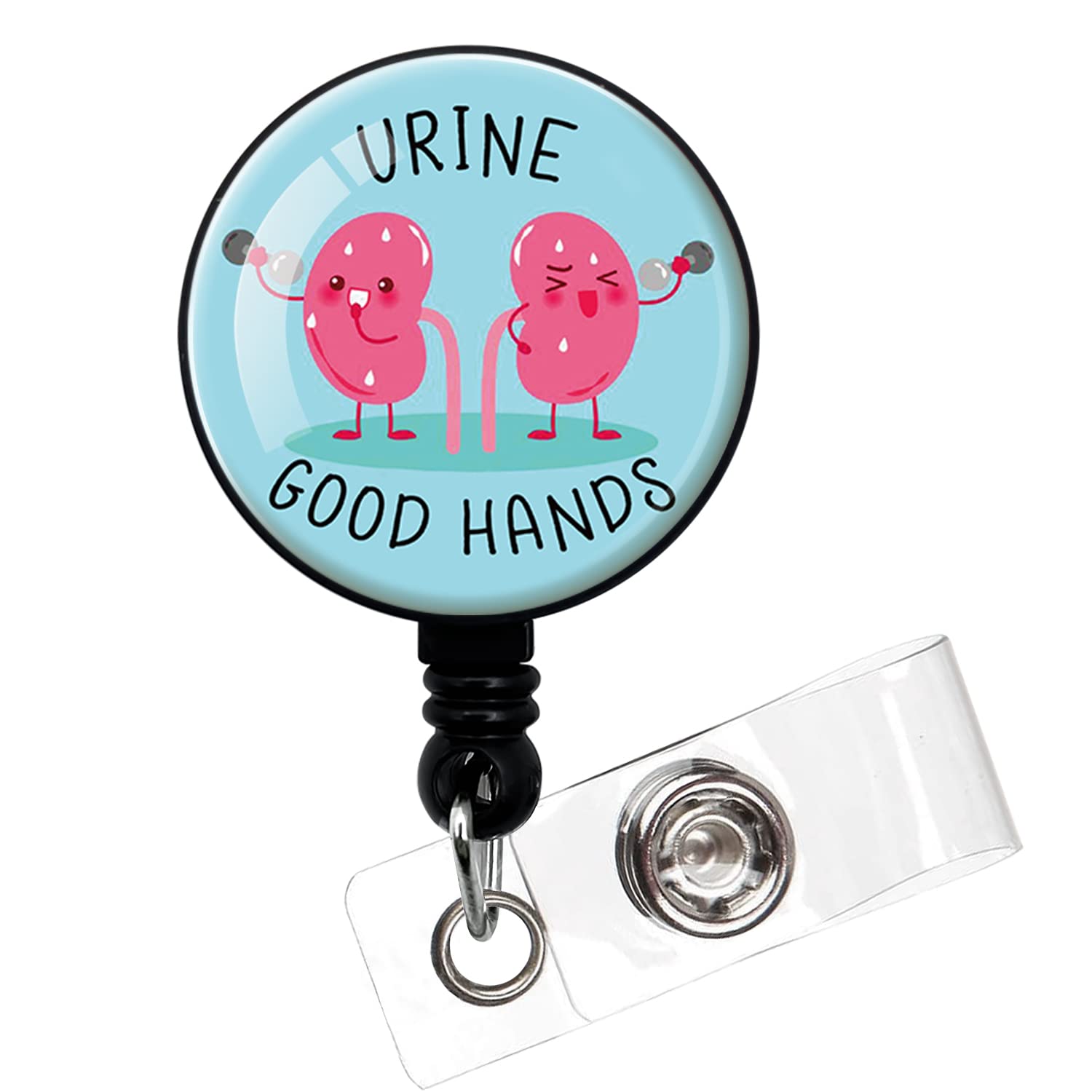 Urine Good Hands,Funny Badge Reel,Retractable Id Card Badge Holder With Alligator Clip,Hospital Badge,Kidney Badge Reel,Medical