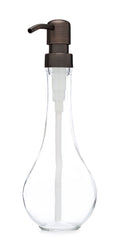 Rail19 Rain Drop Glass Soap Dispenser with Metal Pump, 8oz (Farmhouse Bronze)