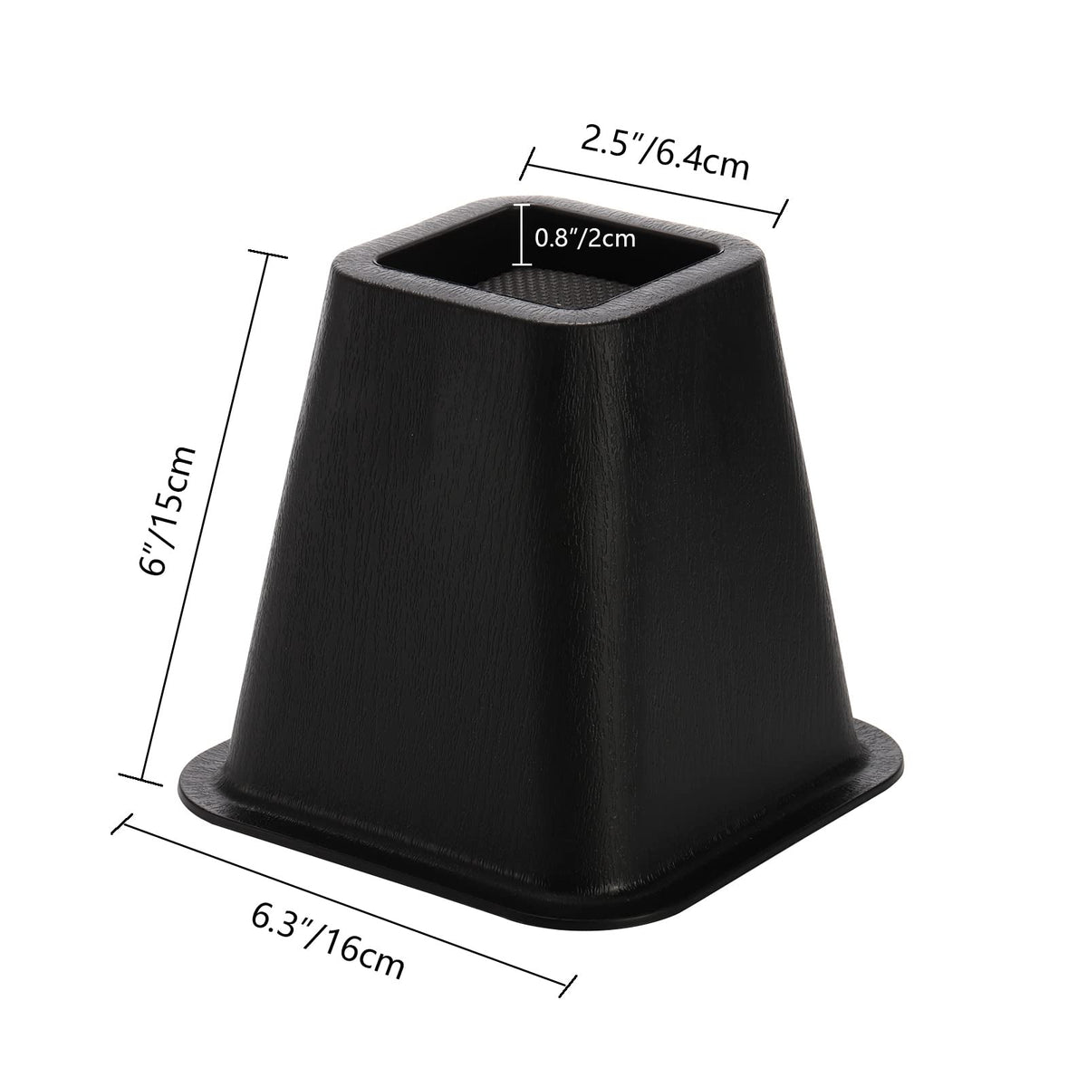 Mezchi 6 Pack Bed Furniture Risers, 6 Inch Heavy Duty Couch Lift Risers For Sofa, Chair, Cabinet, Desk, Durable Abs Plastic, Pre