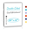 Small Double-Sided White Board Dry Erase Board For Wall, 14'X11' Hanging Whiteboard For Door, Mini Dry Erase Board With A Blac