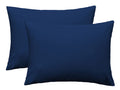 Imaylex Soft 100% Egyptian Cotton Zipper Pillow Case, Cozy And Lightweight Pillowcase, Set Of 2, Navy Blue, Standard, 20' X 26'