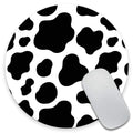 Amcove Mouse Pad, Cow Texture Pattern Round Mousepad, Non-Slip Rubber Base, Customized Gaming Mouse Mat For Laptop, Computer & P