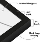 Americanflat 16X20 Picture Frame With Polished Plexiglass - Soho Collection - Gallery Style Deep Molding Frame For Wall Display