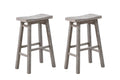 Boraam Sonoma Backless Saddle Kitchen Bar Stools - Storm Gray Wire-Brush - Set of 2