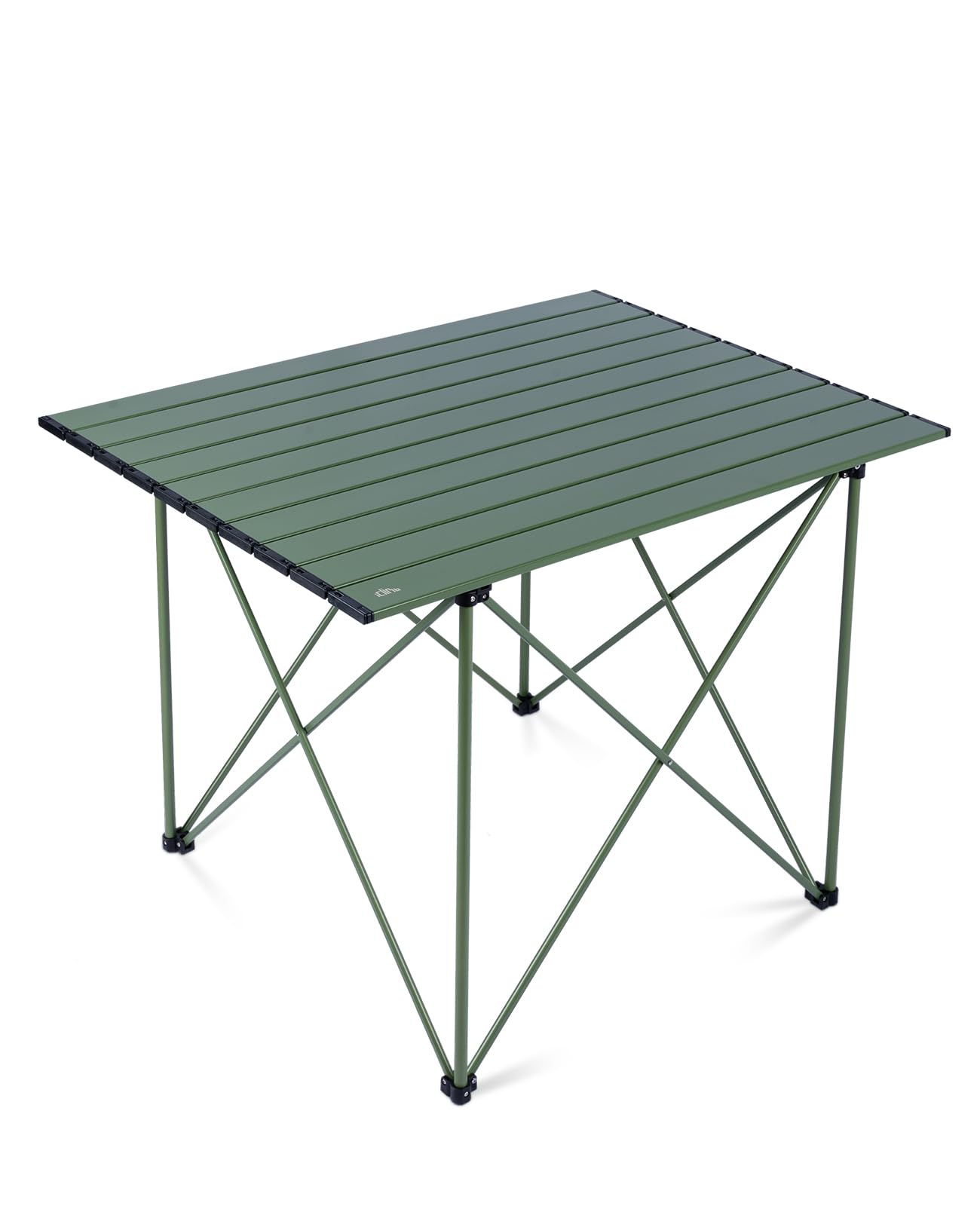 iClimb Ultralight Compact Camping Folding Table with Carry Bag (Reinforced Green - XL)