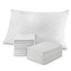 Stock Your Home (100 Count) Disposable Pillow Case Covers, Tissue/Poly 21'' x 30'' Standard Size, Single-Use Pillowcases with Mo