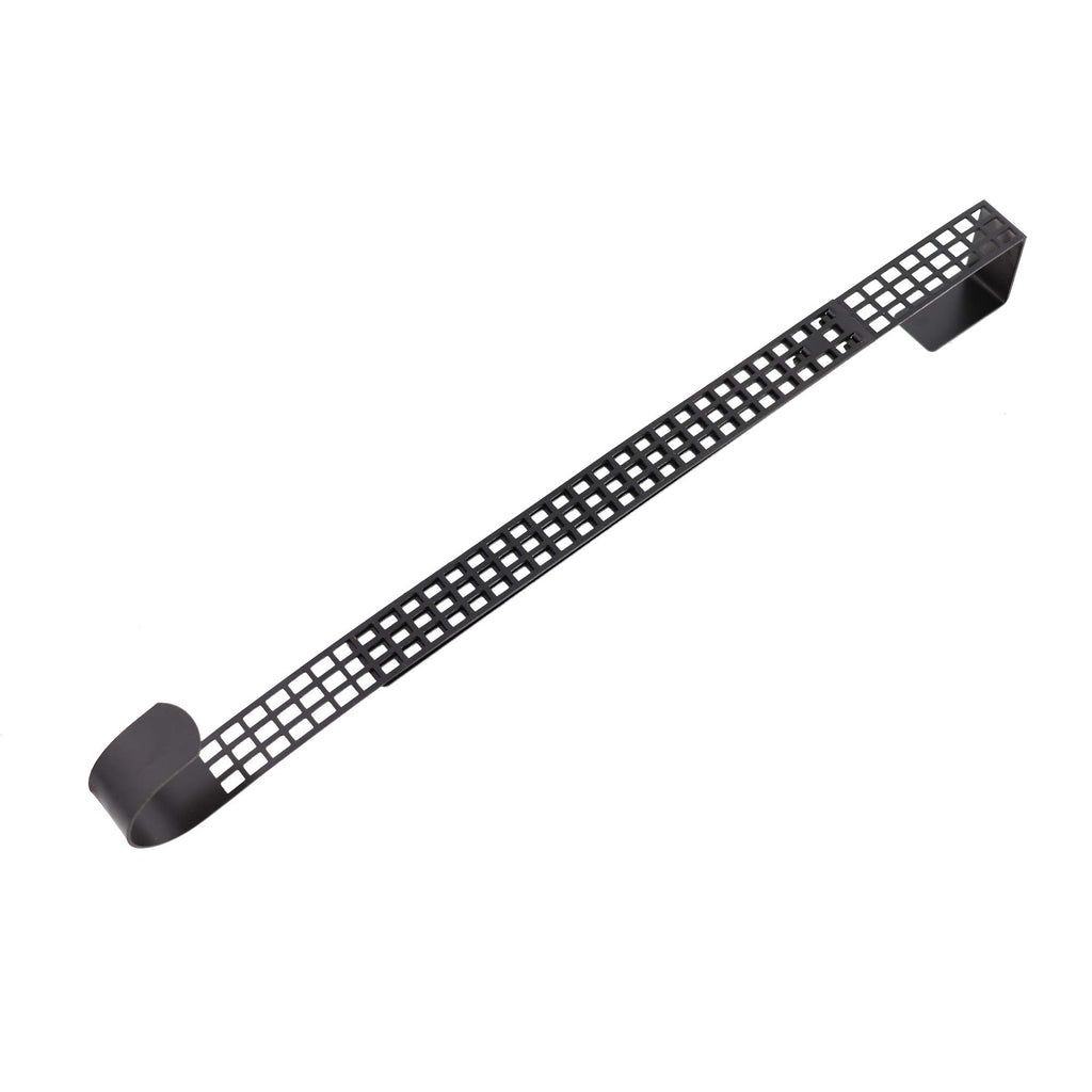 Haute Decor Hook & Lattice Metal Adjustable Length Over The Door Wreath Hanger, Matte Black (1 Pack) - Strong Unique Modern Desi