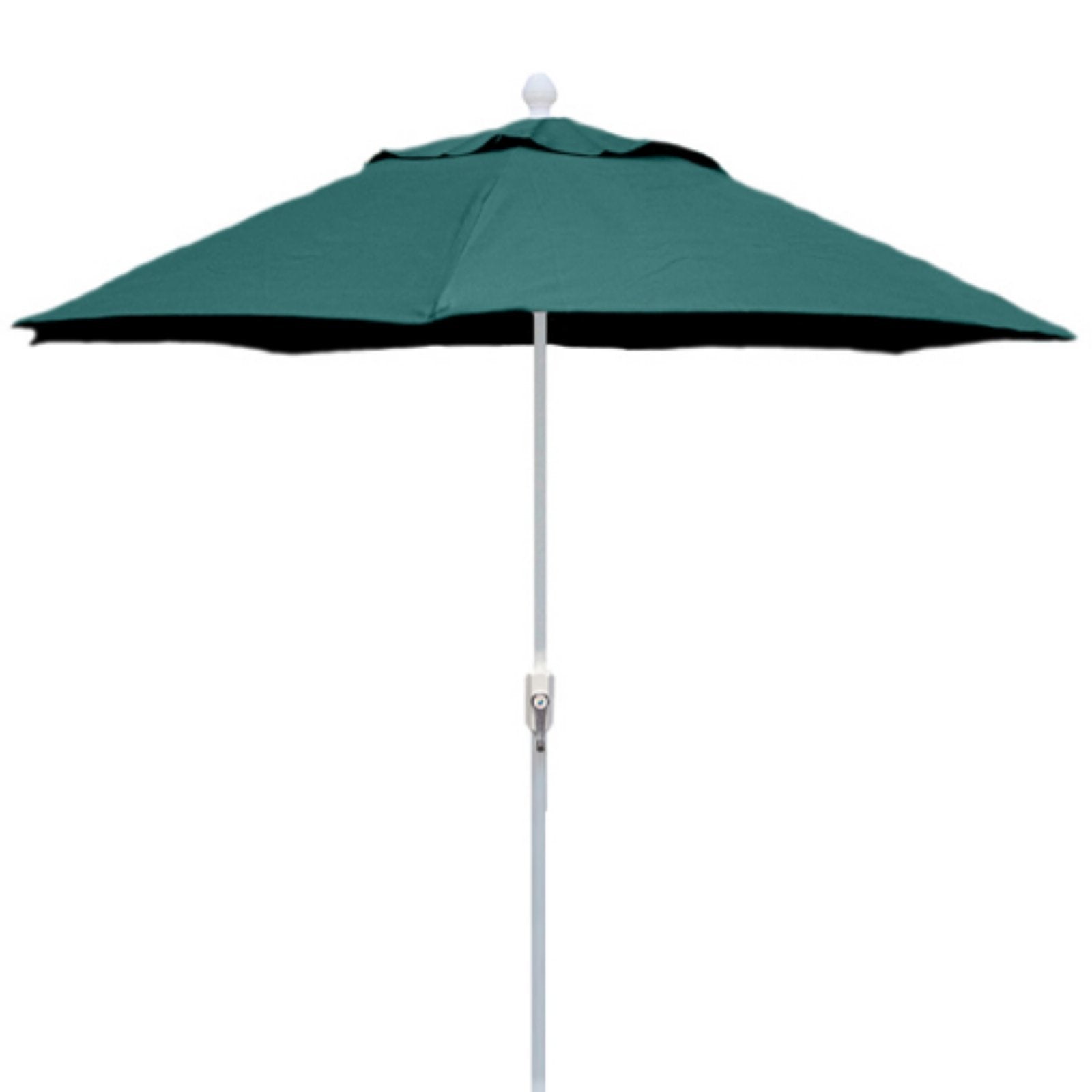 FiberBuilt Umbrellas Patio Umbrella, 7.5 Foot Black Canopy and White Pole