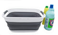 SAMMART 17.5L (4.6 Gallon) Small Collapsible/Foldable/Pop Up/Portable Washing Tub, Water Capacity 13.5L/3.5 Gallon (1, White/Gre