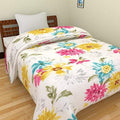 Linenovation 300 Gsm Reversible Microfiber Ac Comforter/Duvets Printed For Mild Winter | All Season King Size 3 Layered Quilted 