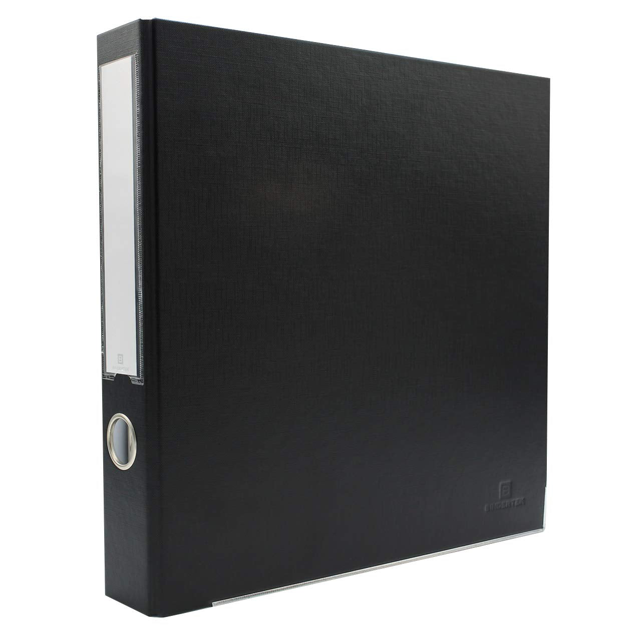 Bindertek 3-Ring 2-Inch Premium Linen Textured Binder, Black (3Sln-Bk)