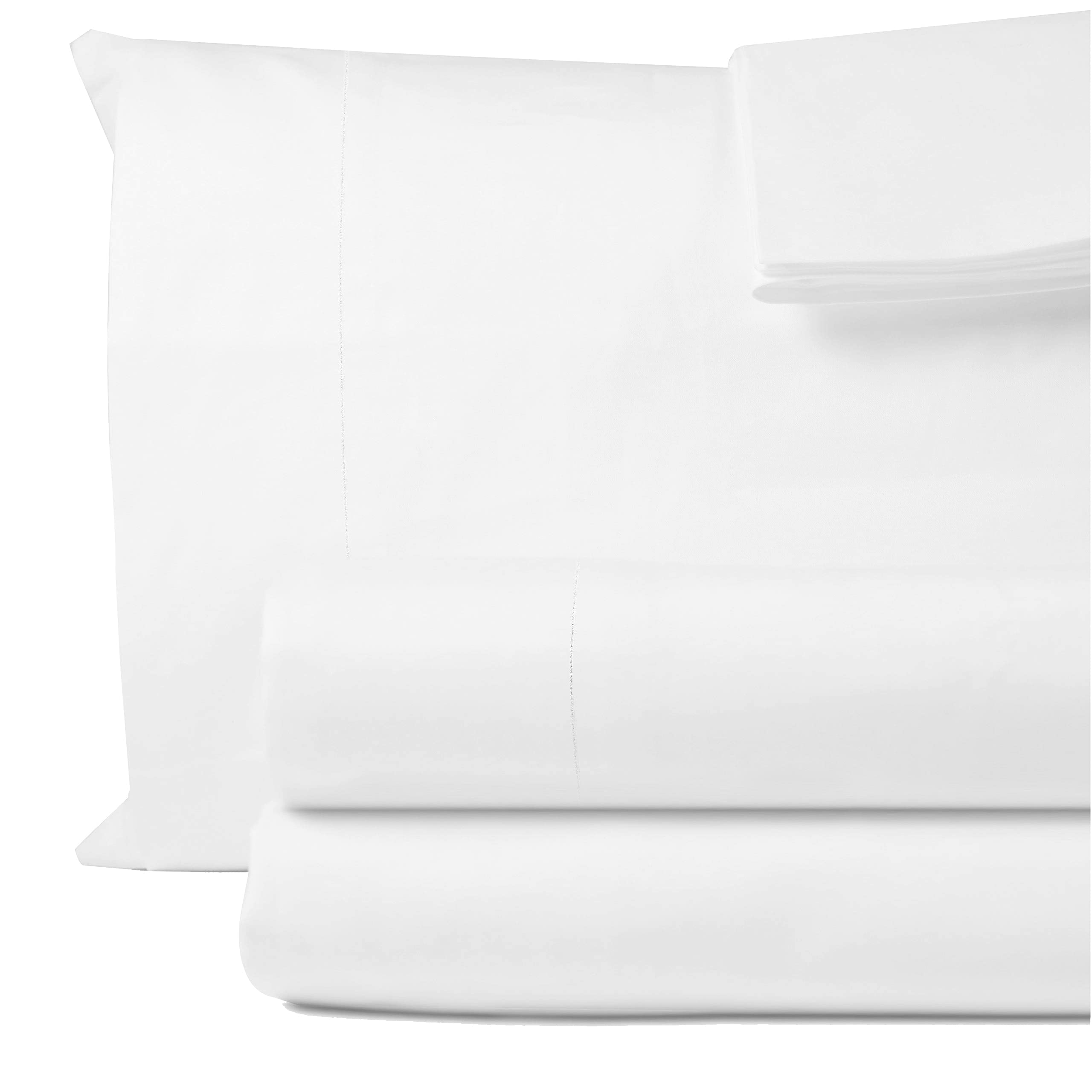 Decfair 100% Egyptian Cotton King Sheet Set 1000 Thread Count Luxury Hotel Soft And Smooth White King Size Bed Sheets Set 16' D
