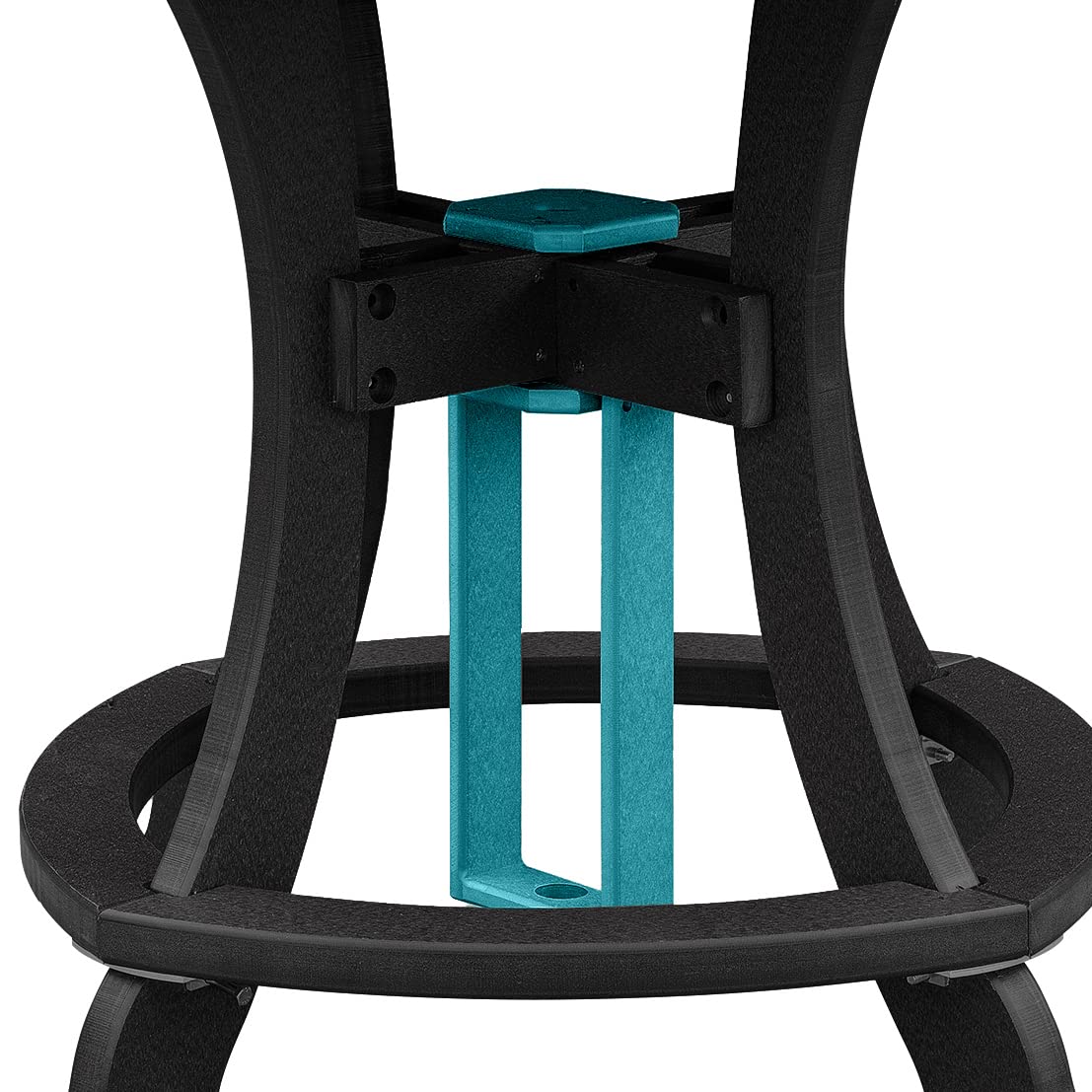 American Furniture Classics Counter Height Dining Table, Aruba Blue & Black