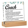 Coach Gifts for Women Men, Thank You Coach Gifts Coach Definition Clear Acrylic Desk Decorative Sign for Home Office, 4 x 4 Inch
