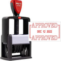 Zigel Heavy Duty Style Self Inking Date Stamp With Approved - Style B - Red Ink