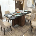 Klaxon Foldable Dining Table, 6 Seater, Aw & Black, Kryo