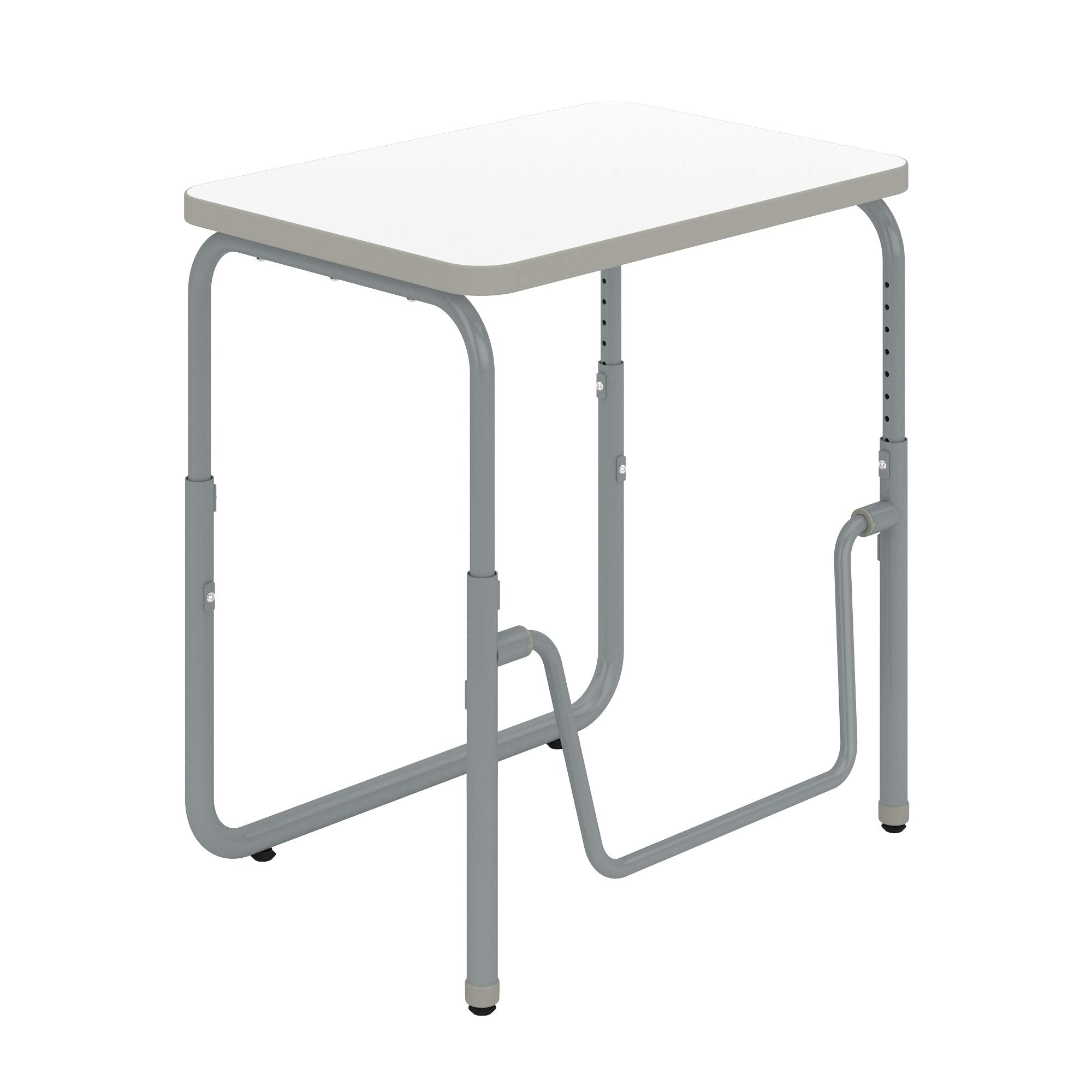 Safco Products AlphaBetter 2.0 Height - Adjustable Student Desk with Swinging Footrest Bar, Sit to Stand, 22-30, Dry Erase