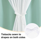 Hiasan Blackout Curtains With Sheer Overlay, Mix & Match Double Layer Thermal Insulated Room Darkening Curtains For Bedroom, Liv