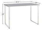 Safco Products 1943BLSL Home Office Table Computer Desk, Black and Silver