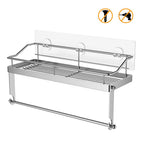Odesign Transparent Adhesive For Shower Caddy Basket And Bathroom Shelf [2 Pack]