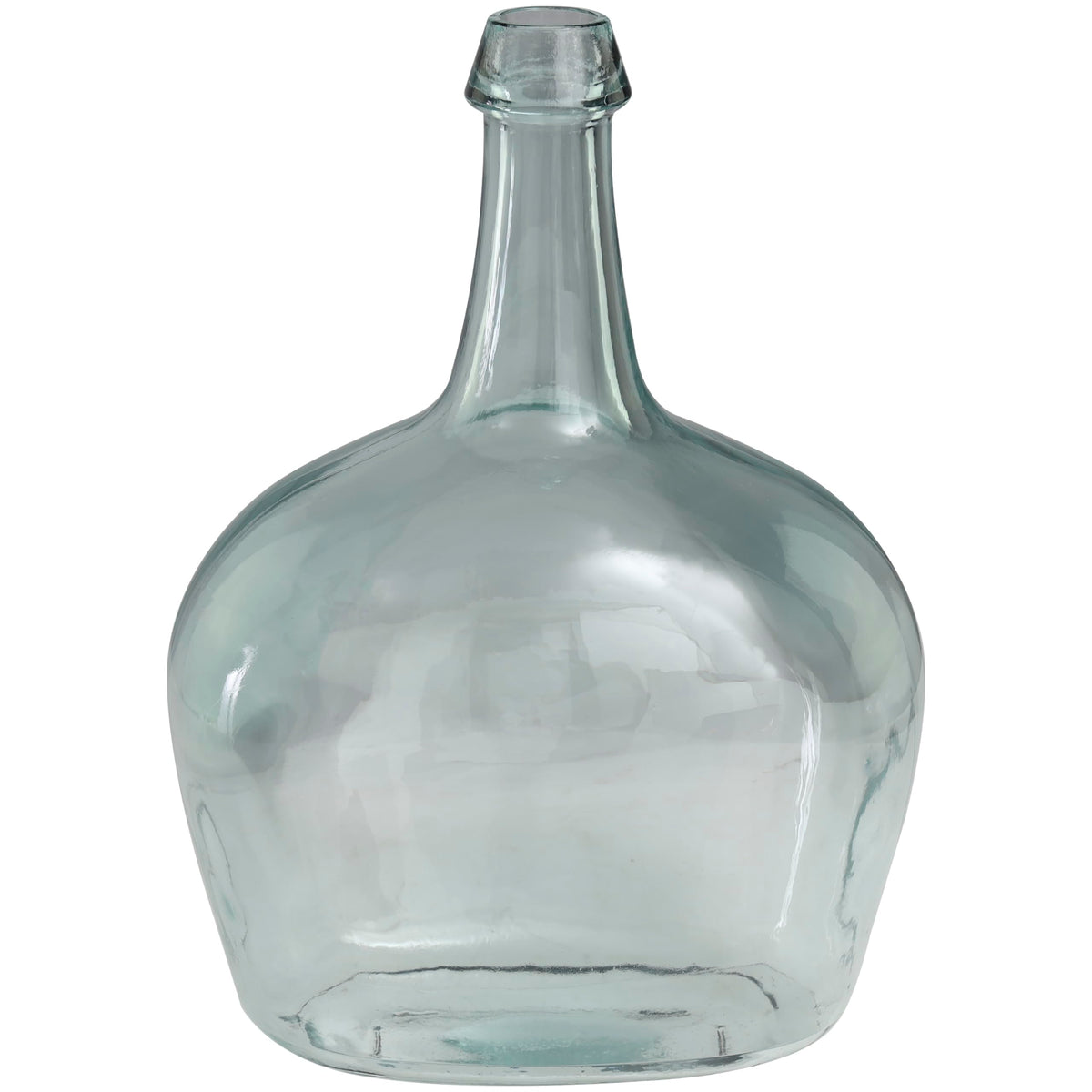 Deco 79 Recycled Glass Handmade Spanish Vase, 11 x 8 x 15, Clear