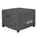Ultcover Waterproof Patio Ottoman Cover Square Outdoor Side Table Furniture Covers Size 22L X 22W X 18H Inch, Black