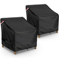 Kylinlucky Patio Furniture Chair Covers Waterproof 35W X 38D X31H Inches 2 Pack, Lawn Outdoor Chair Covers Black
