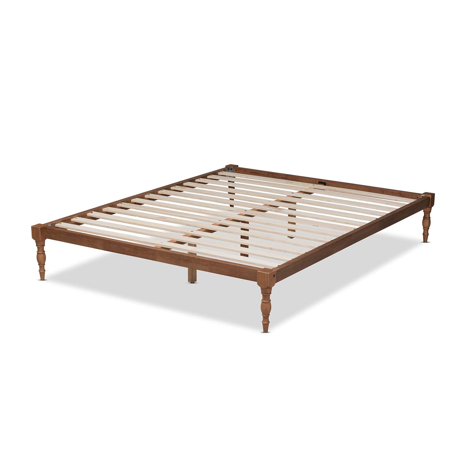 Baxton Studio Iseline Platform Bed Frame, Queen, Ash Walnut (156-9472-HiT)