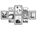 ArtbyHannah 10 Piece Framed Black Gallery Wall Frames Set with Landscape Print, Picture Frames for Home Wall Decor, Multi Size