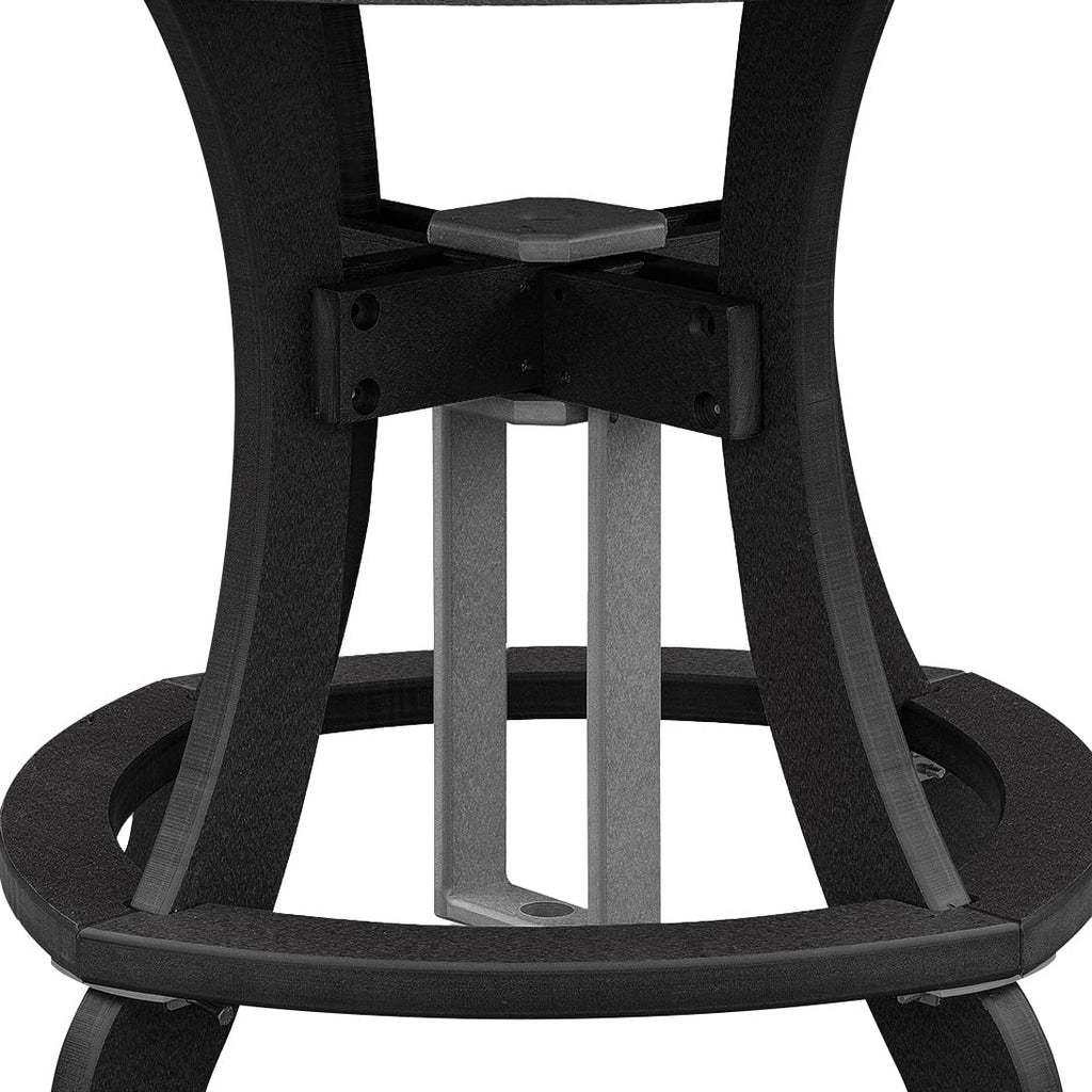 American Furniture Classics Counter Height Dining Table, Light Gray & Black