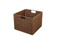 Trademark Innovation Foldable Storage Brown Basket with Iron Wire Frame