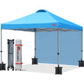 MASTERCANOPY Durable Pop-up Canopy Tent with 1 Sidewall (10x10,Sky Blue)