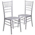 Flash Furniture 2 Pack Hercules Series Silver Wood Chiavari Chair