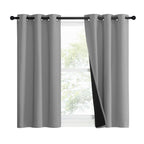 Nicetown Full Shade Curtain Panels, Pair Of Energy Smart & Noise Blocking Out Blackout Drapes For Dining Room Window, Thermal Insulated Guest Room Lined Window Dressing(Silver Grey, 37 X 50 Inch)