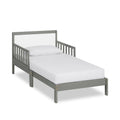 Dream On Me Brookside Toddler Bed In Steel Grey, Greenguard Gold Certified, JPMA Certified, Low To Floor Design, Non-Toxic Finis